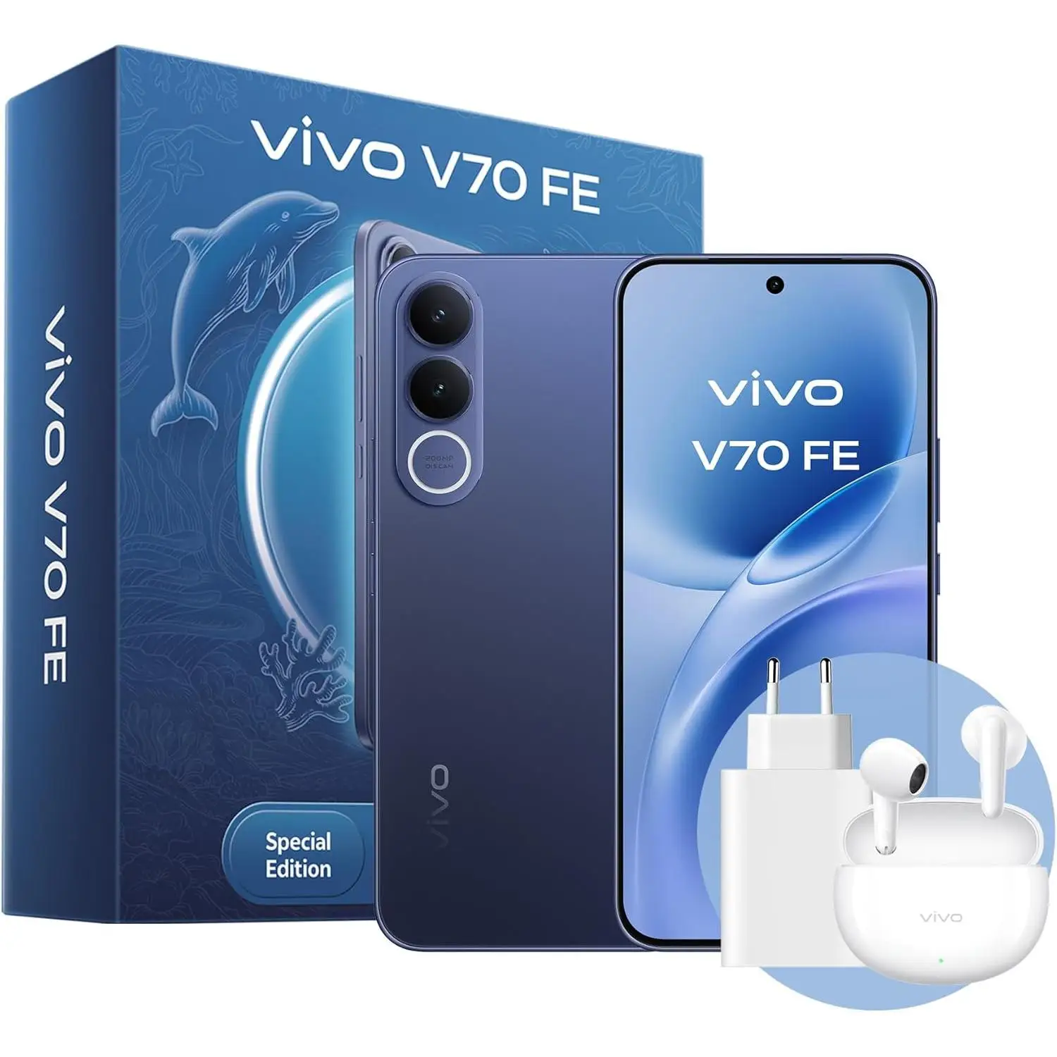 Teléfono – vivo V70 FE 5G Bundle, 8GB+256GB, Cámara de 200MP con OIS, Batería 7…