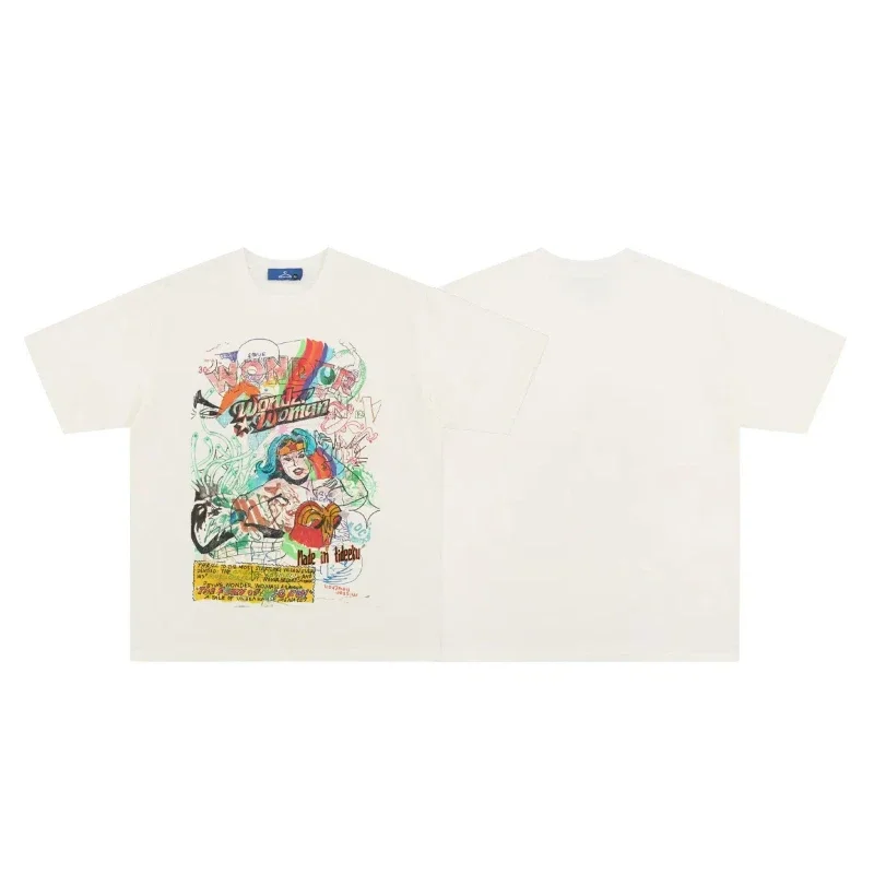 

Новые летние мужские футболки, японские уличные футболки с графическим принтом граффити, модные повседневные топы с круглым вырезом и короткими рукавами, мужские футболки