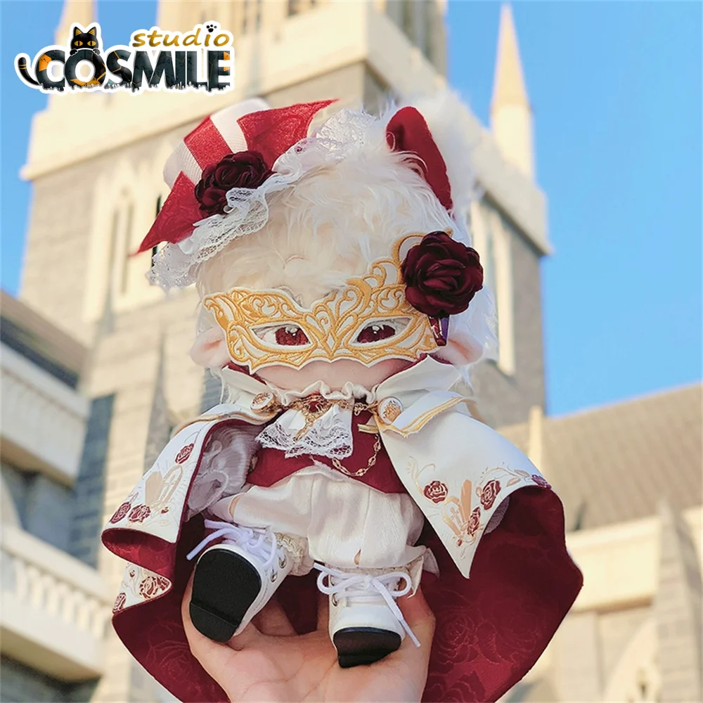 Vintage Mask Ball Gentleman Prince Vampire Knight Costume for Stuffed Plushie 20cm 30cm Plush Doll Toy Doll's Clothes