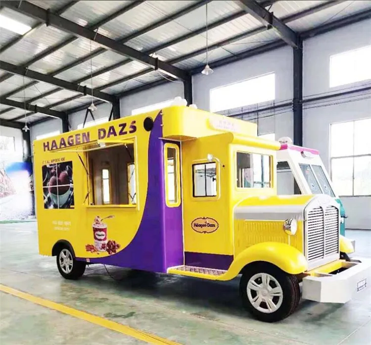 OEM CE Approved Street Mobile Fast Food Truck Hot Dog Cart Unique Catering Cart support Customization