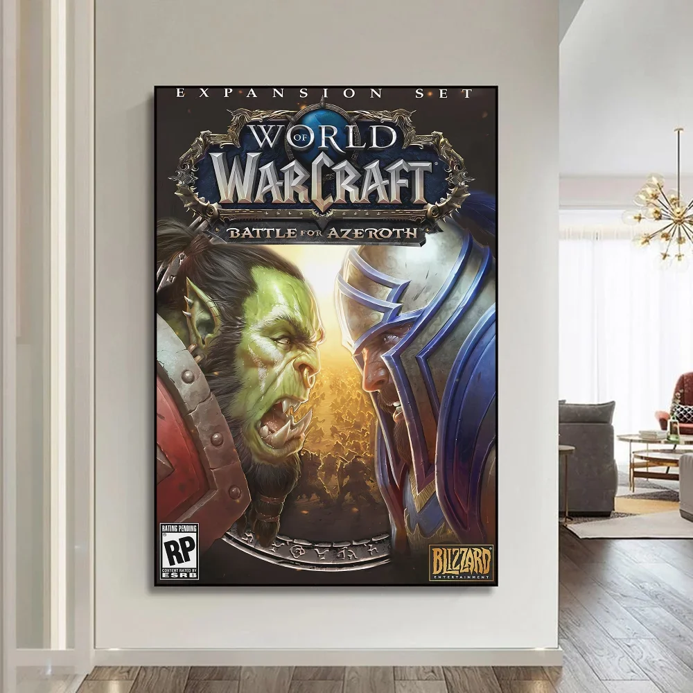 World of Warcraft Game Whitepaper Poster Fancy Wall Sticker for Living Room Bar Decoration Decor Art Wall Stickers