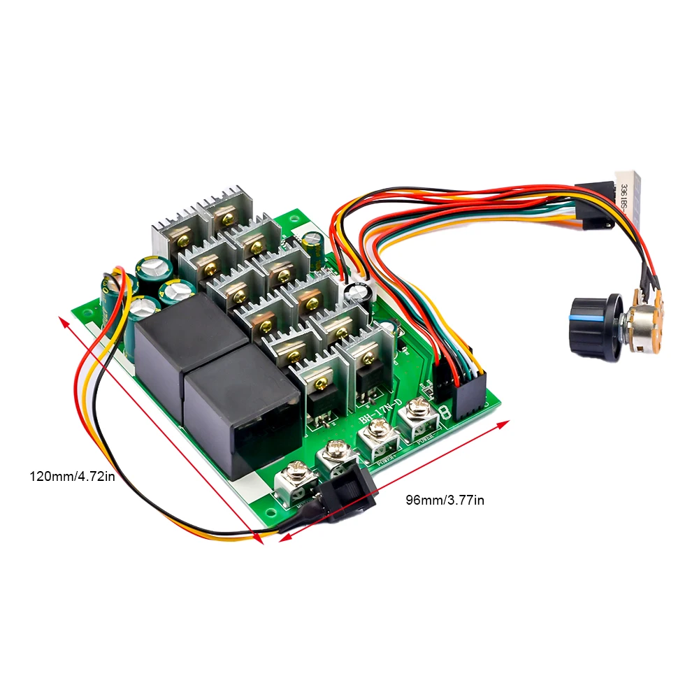 DC10-55V 60A DC brush motor motor speed control switch 2-way reverse switch digital display indicating PWM speed control module