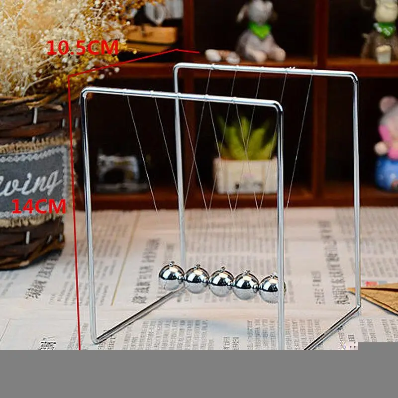 Newton\'s Cradle Steel Balance Ball Newton Ball Physics Science Pendulum Desk Table Decor Metal Pendulum Ball home decor