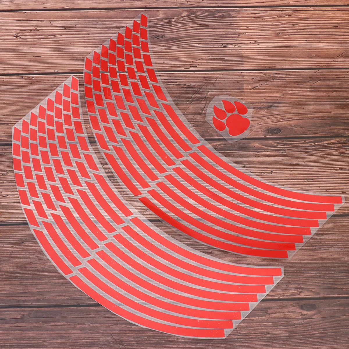 

2 Pcs Dirt Bike Stickers Motorcycle Reflectors Car Rim Racing Decals Red Wheel Stripe