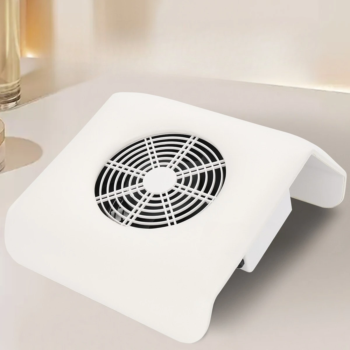 Professional Nail Dust Vacuum Cleaner, Integrated Leather Hand Rest Pad, High Power Nail Dust Collector Tool