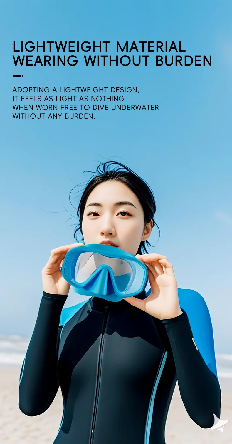 Professionelle Unterwasser-Tauchmaske, HD-Hartglas, für Erwachsene, verstellbar, zum Tauchen, Schnorcheln, Schwimmen, Tauchbrille + Aufbewahrungsbox – Detail 6