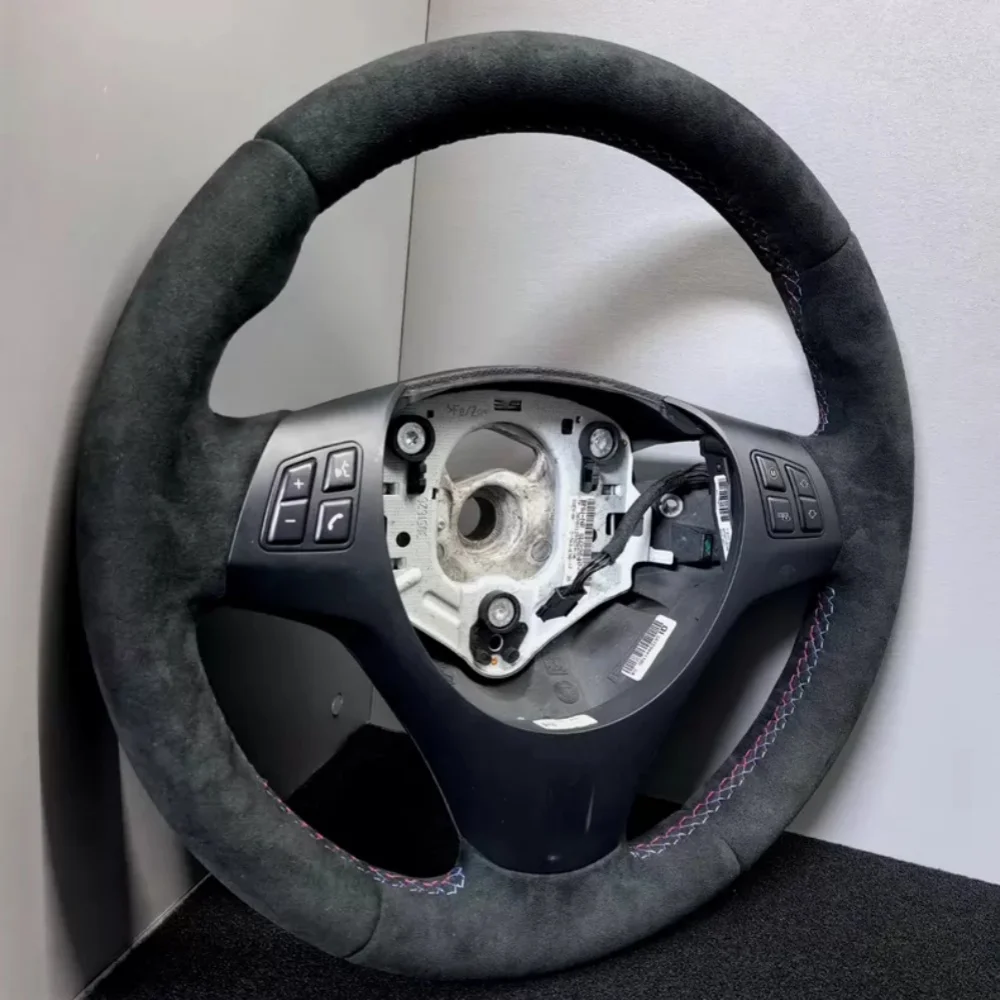 Hand Stitched Soft Suede Steering Wheel Cover M Sport M3 E90 E91 E92 E87 E81 E82 E88 X1 E84 Steering Wrap Cover For BMW E93