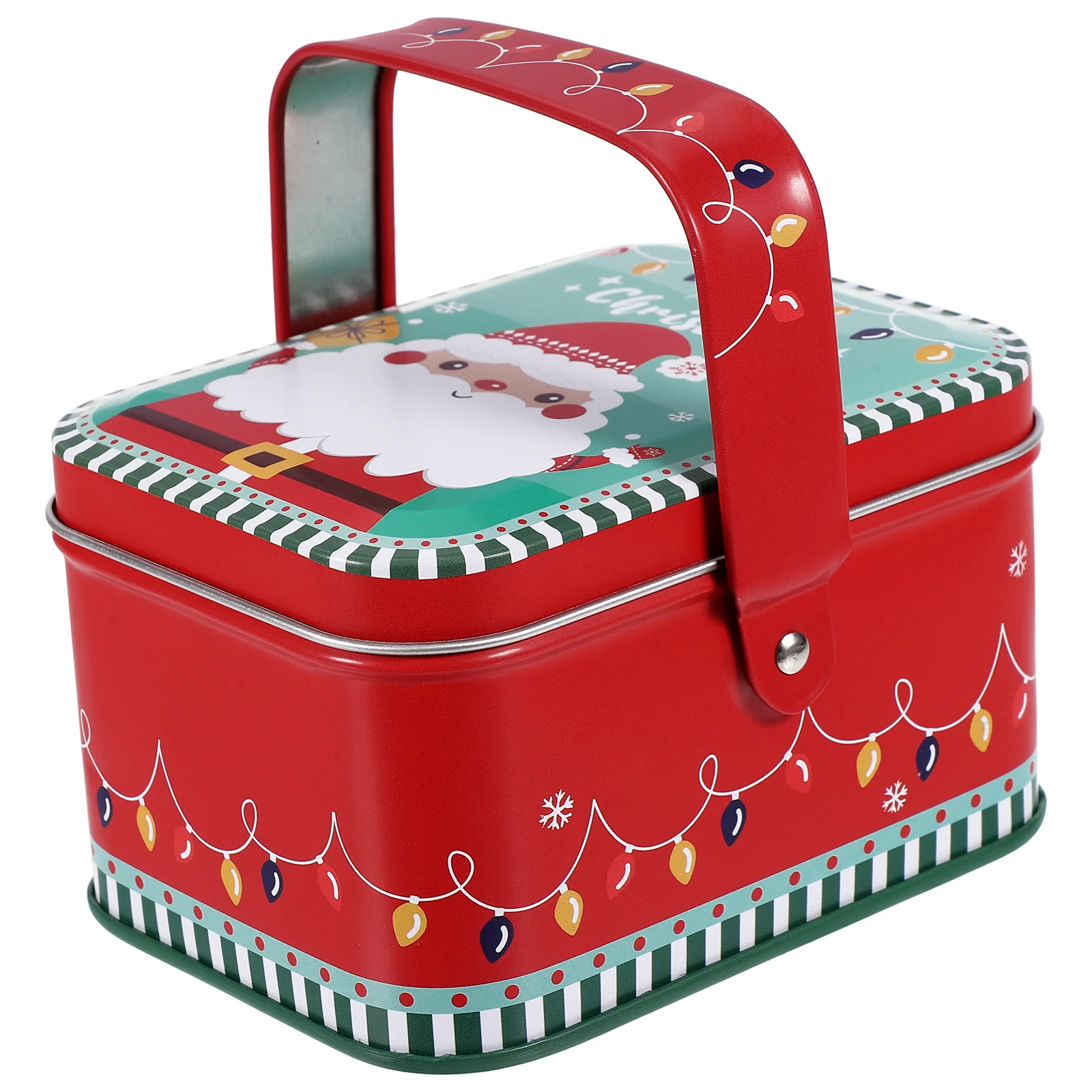 Caixa de presente (papai noel-c03) suporte de armazenamento de doces caixa de açúcar latas de biscoitos com tampas embalagem de frasco recipientes de natal folha de flandres