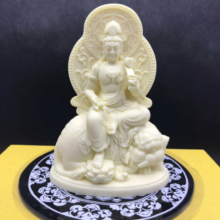 GOOD Southeast Asia home Store CAR SAFE LUCK Talisman PUXIAN Samantabhadra Bodhisattva Buddha FENG SHUI carving Sculpture