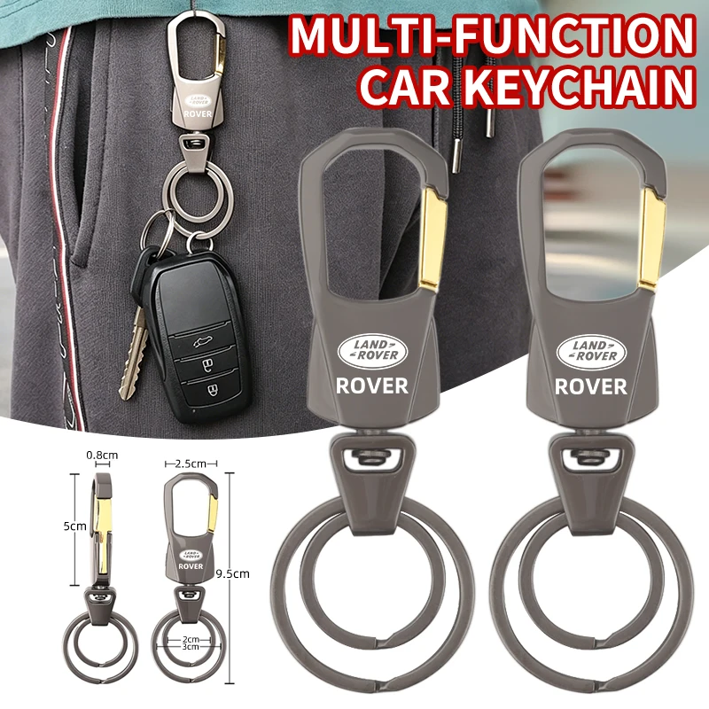 Car Key Chain Metal Keyring Pendant Decoration Interior Accessories For Land Rover Freelander 2 L2 LF Discovery 3 4 L319 L462 R