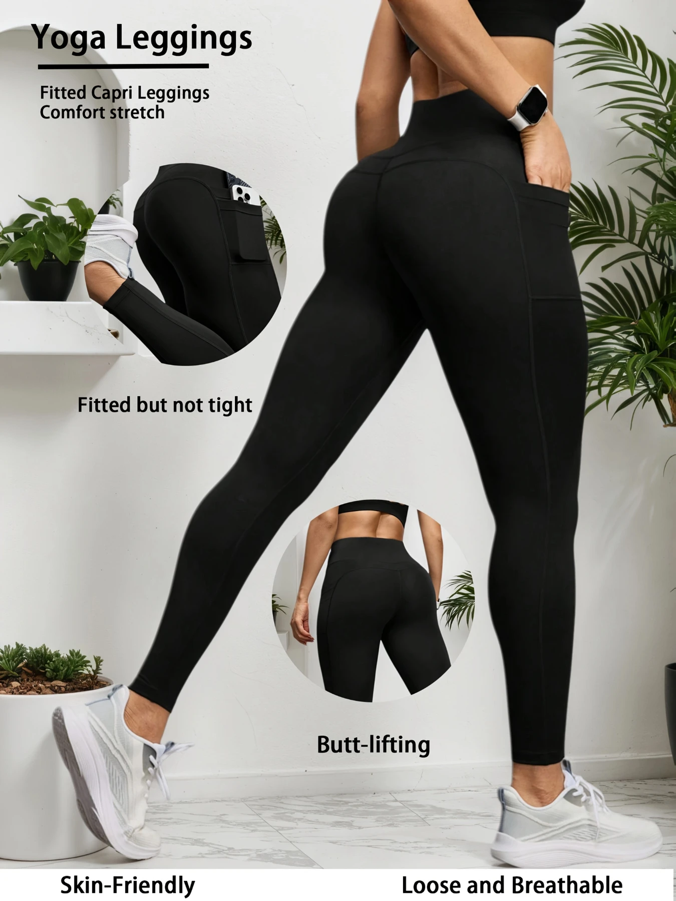 

Бесшовные штаны для йоги с высокой талией, подтягивающие ягодицы, скульптурные леггинсы для спортзала с боковыми карманами, тренировочные колготки для женщин