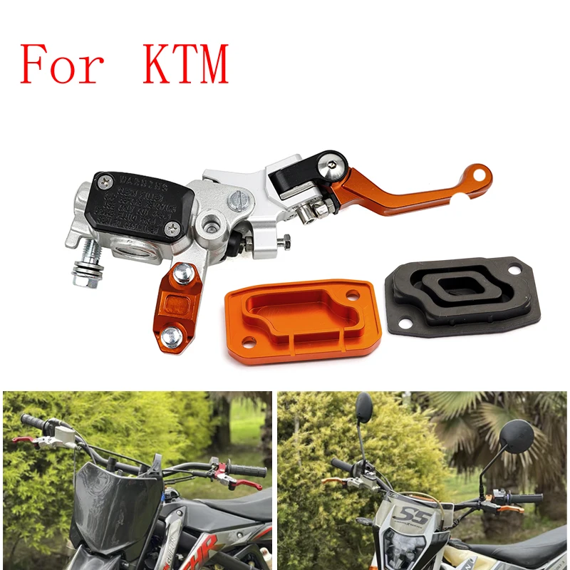 Cilindro maestro de freno hidráulico delantero CNC para motocicleta, palanca de freno, tapa de depósito de líquido, juntas para EXC SXF SXW XC, 7/8 pulgadas