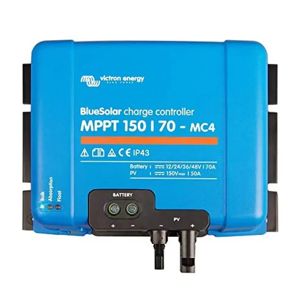 MPPT Solar Charge Controller 150V 70A 12/24/36/48V Compatible with Solar Panels Intelligent Charge Algorithms MC4 Connector