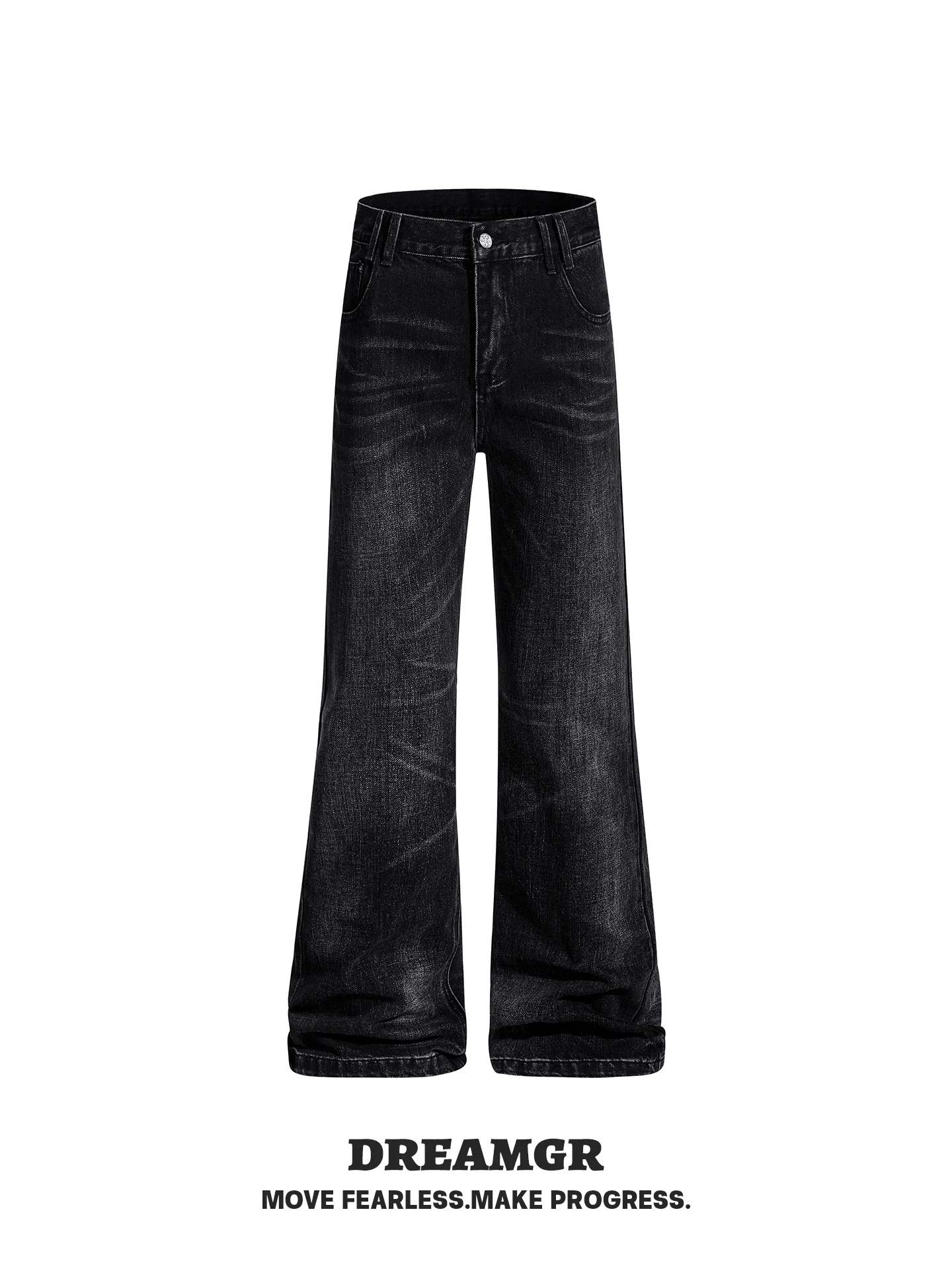 

Джинсы Cleanfit American Style с высокой талией, расклешенные, прямые, утягивающие, черные, из денима, для мужчин и женщин, в стиле High Street Fashion