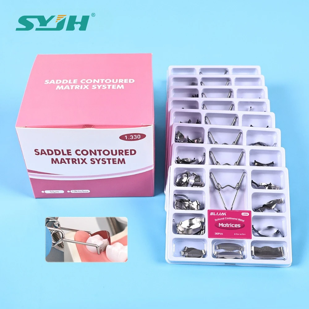 

SYJH 360Pcs/10Packs 1.330 Ultra-thin Stainless Steel Dental Matrix Bands Clamp Band Resin Clamping/Seperating Ring Tooth Filling
