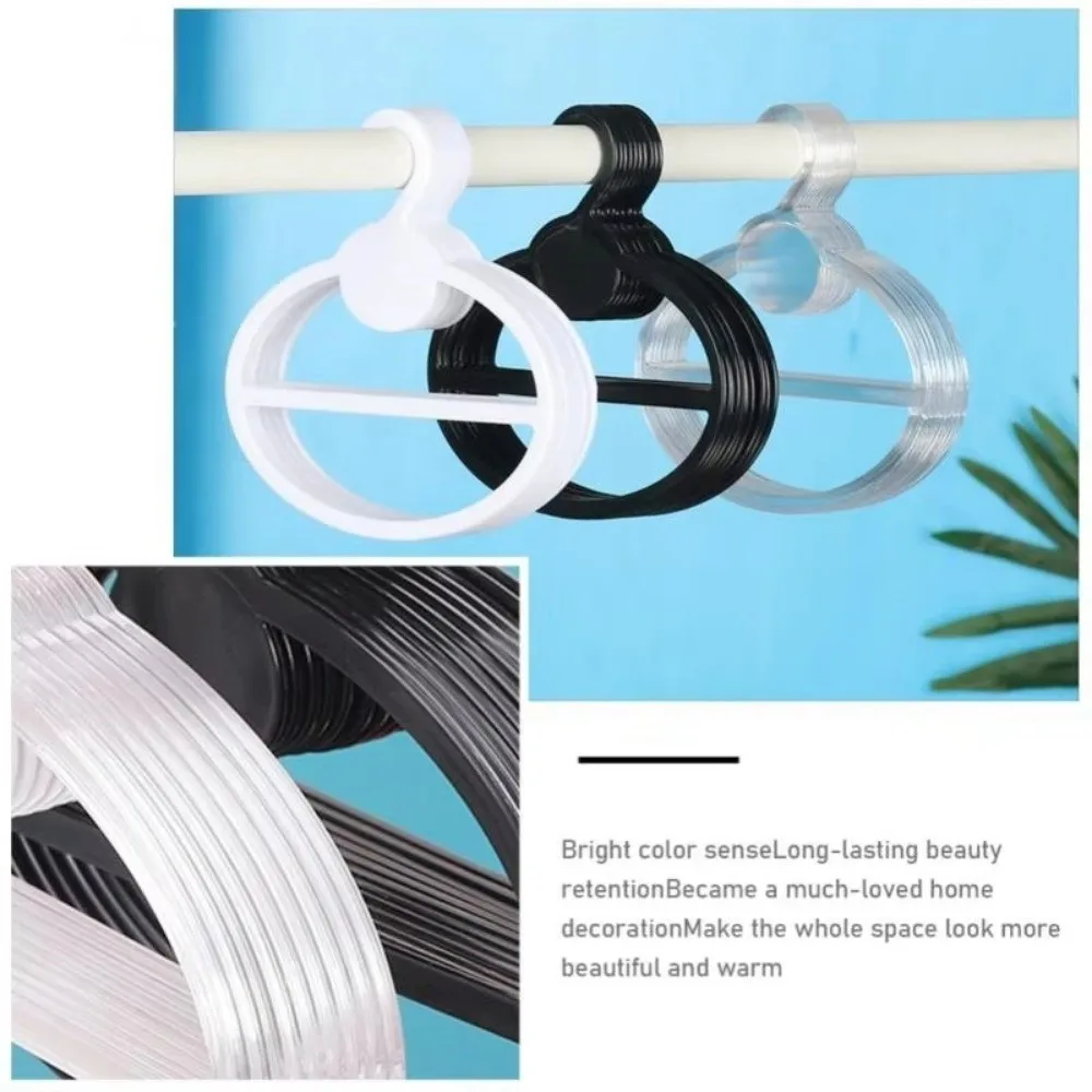 10Pcs Oval Scarf Shawl Tie Holder, Transparent Plastic