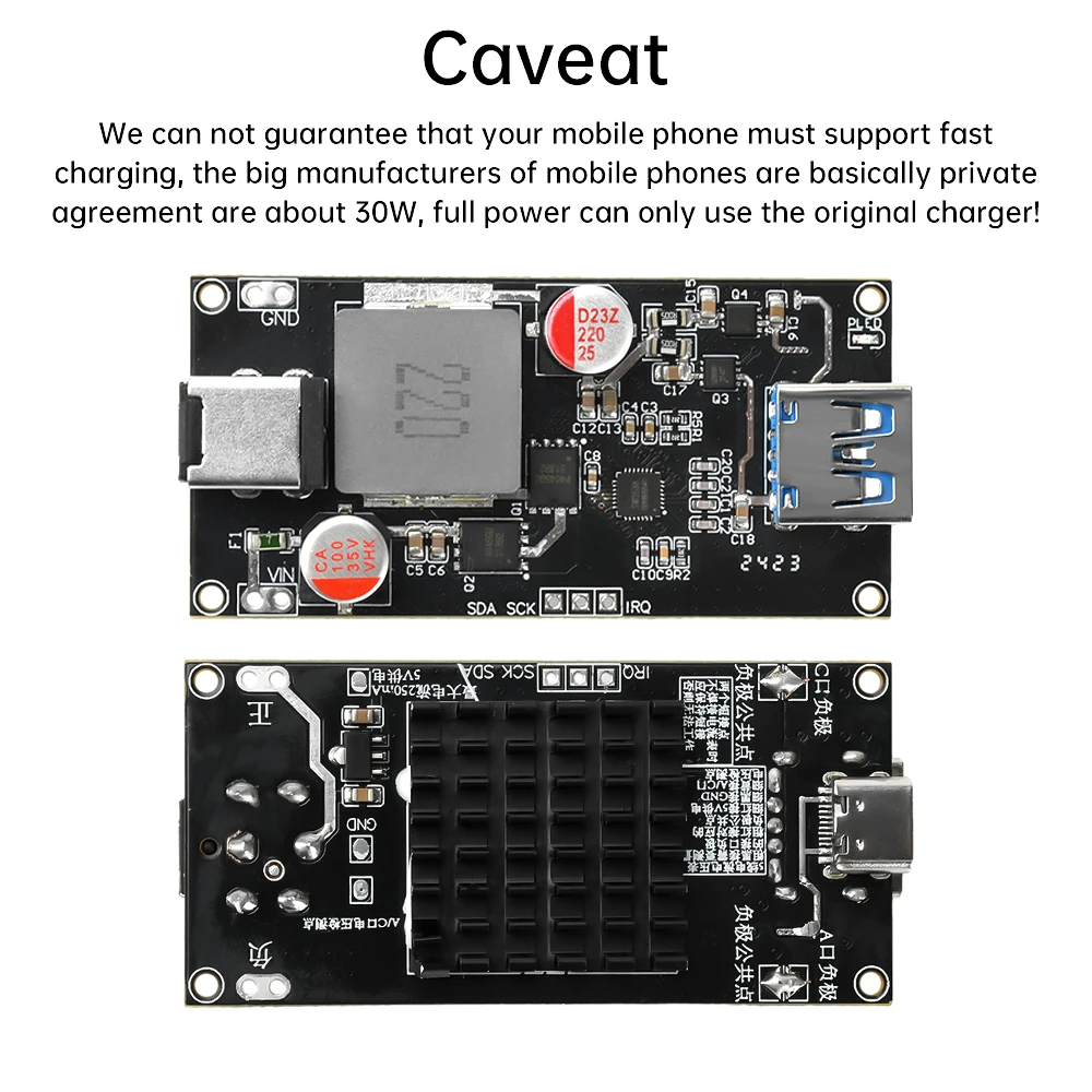Multi-Protokoll-Desktop-Schnelllade-Modul DC6V 30V 140W QC4.0 PD5.0 Hochleistungs-Intelligentes Lademodul für Mobiltelefone – Detail 6