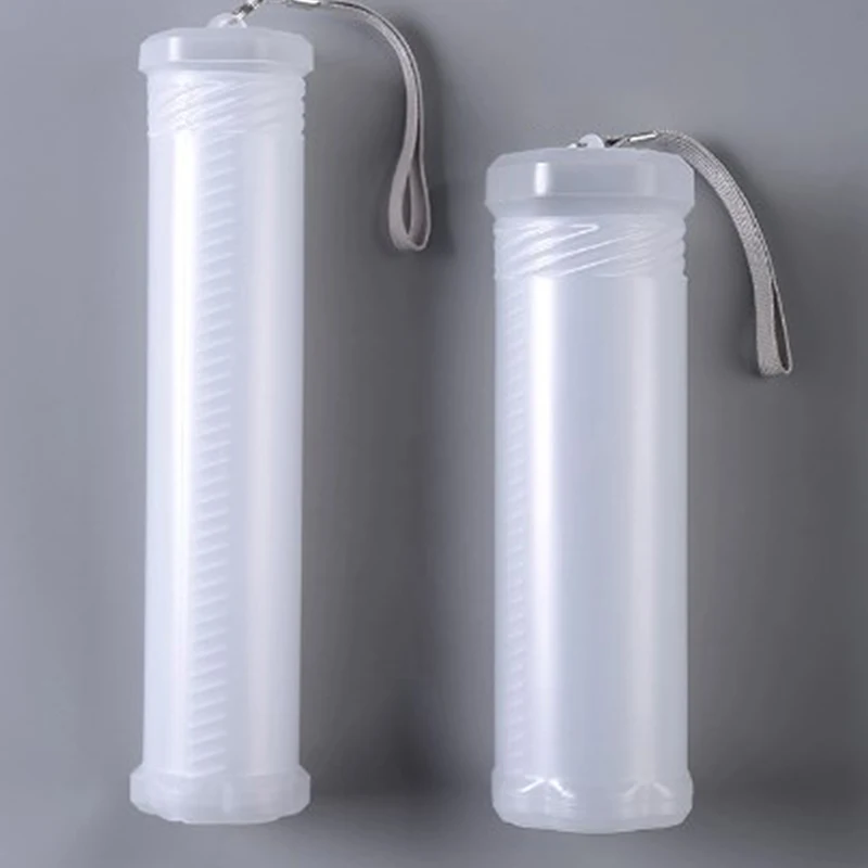 透明なプラスチック製の格納式ペンシルホルダー,調節可能な高さ,ふた付きの化粧ブラシシリンダー,1個