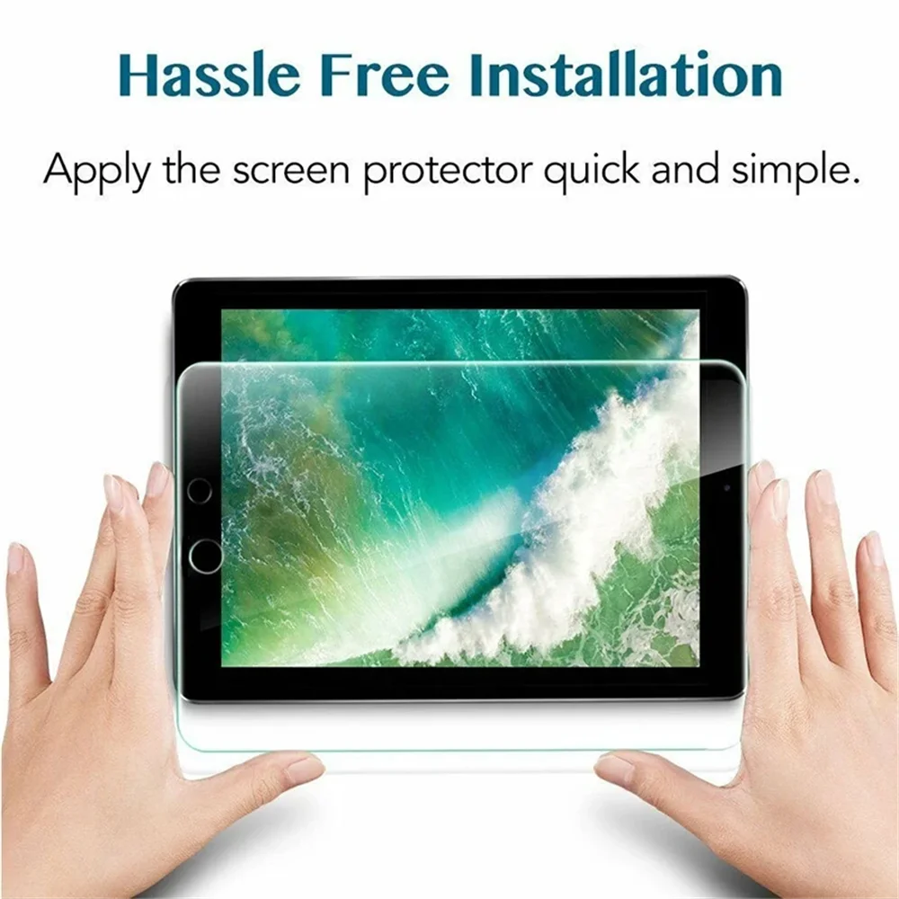 2 Pcs 9H Tempered Glass Screen Protector For iPad A16 10.2 9.7 10. 5 10.9 Pro 11 iPad 10 9 8 7 6 5 Air 4 3 2 Mini 2020 2021 2022 view 6