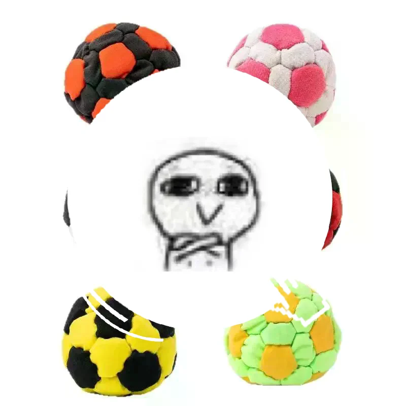Soft Beginner Juggling Balls 8cm Football Shaped Stress Relief Toys Portable for Travel Road Trip Time Killing
