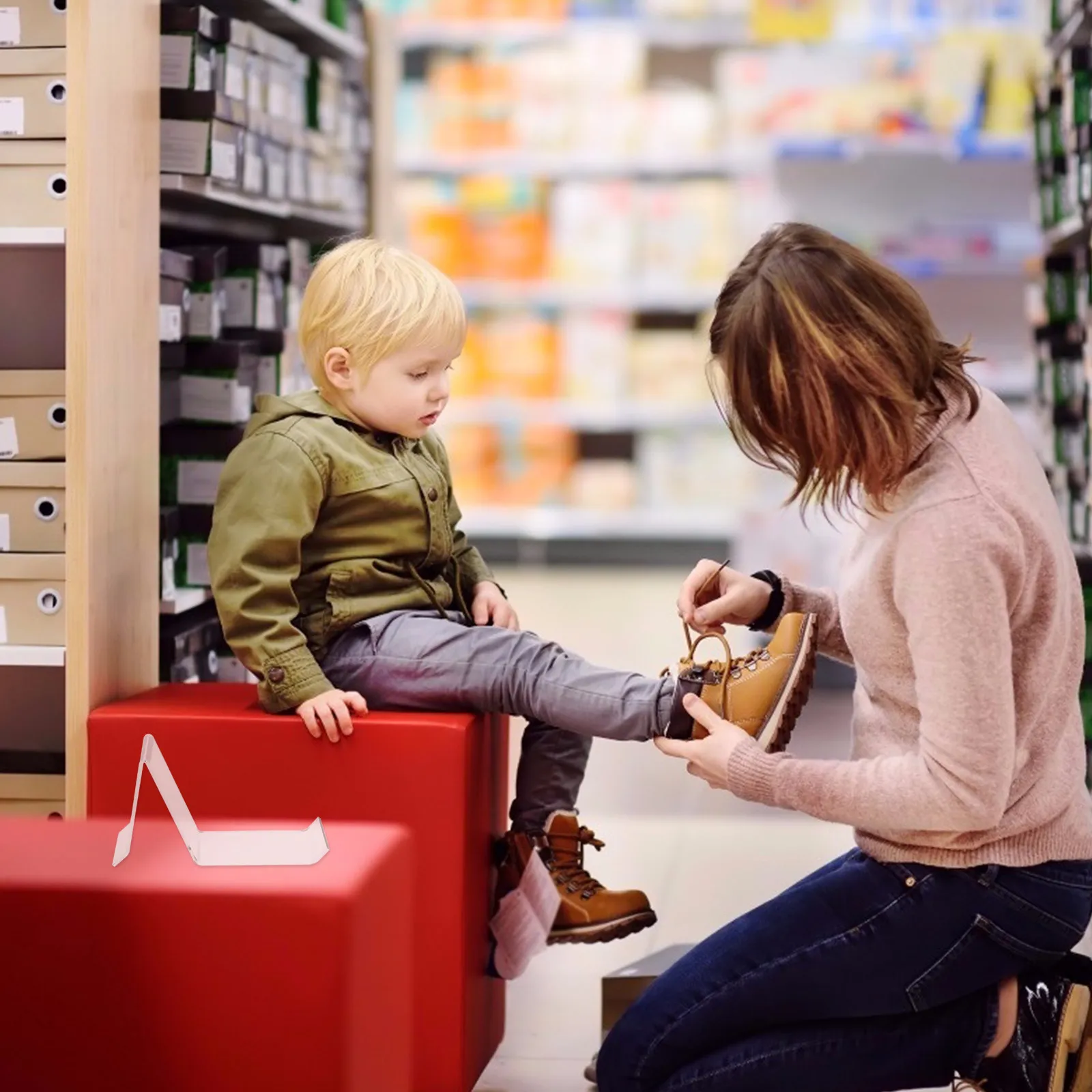 

Набор из 1 прозрачной акриловой подставки для демонстрации обуви, премиум-класса, для ритейлеров обуви, коллекционеров и магазинов