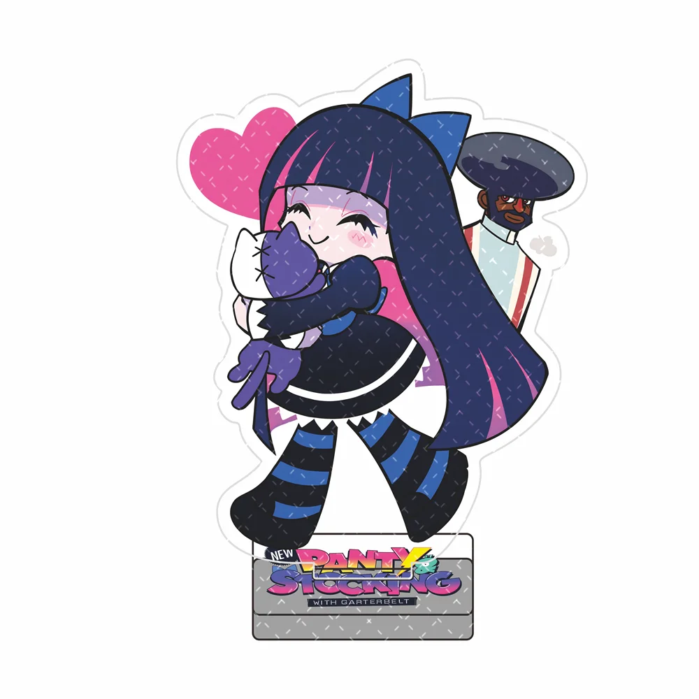 Panty & Stocking 10cm Acrylic Stand Figure Keychain Stylish Anime Desk Ornament  Collectible Standee Decor Gift for Anime Fans