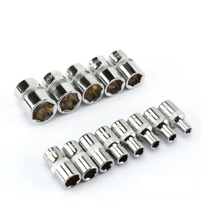 Ratchet Wrench Socket Head Sleeve Double End Hand Tools1-Piece 1/4 Drive Inch 4 4.5 5 5.5 6 7 8 9 10 11 12 13 14mm
