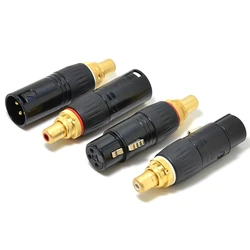 HI-end XLR do RCA żeńskie Adapter gniazda pozłacane wtyczka RCA dla HiFi złącze Audio