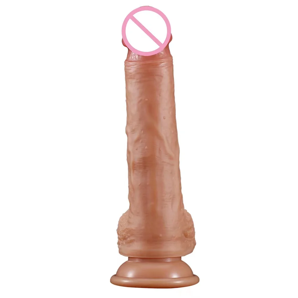 8.3 Inch Realistic Dildo with Powerful Suction CupRealistic Penis Sex Toy Flexible G-spot Dildo with Curved Shaft and Ball 18