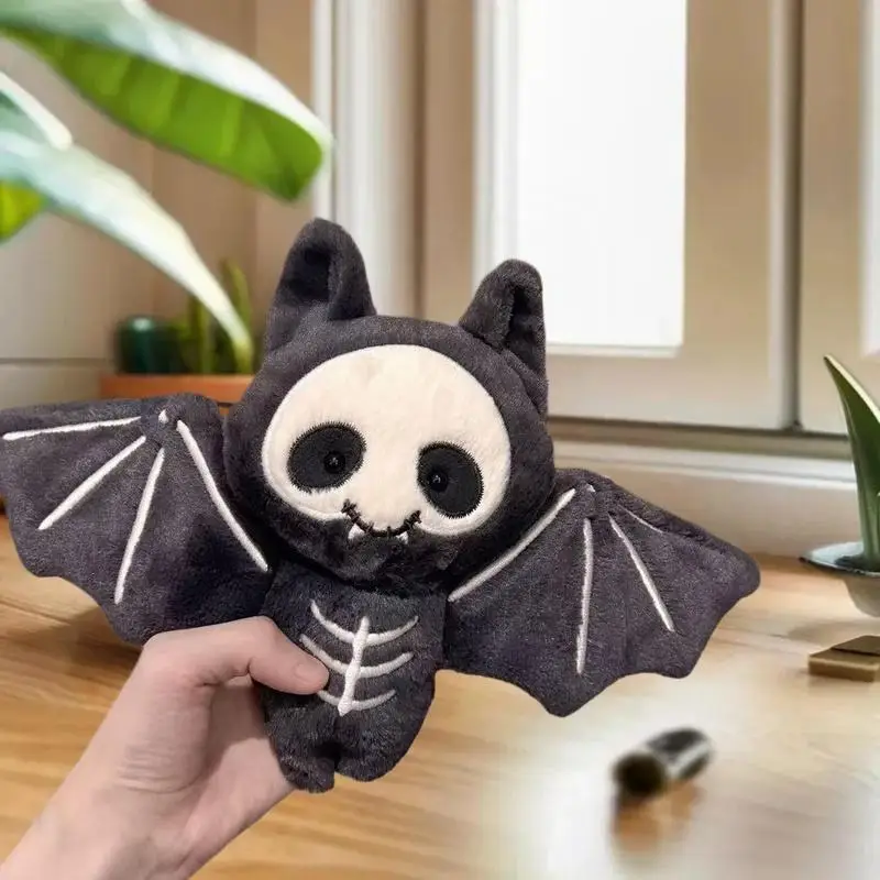 かわいいぬいぐるみスカルバットキーホルダー漫画ぬいぐるみおもちゃバッグペンダントバックパック吊り下げ装飾ハロウィンギフト