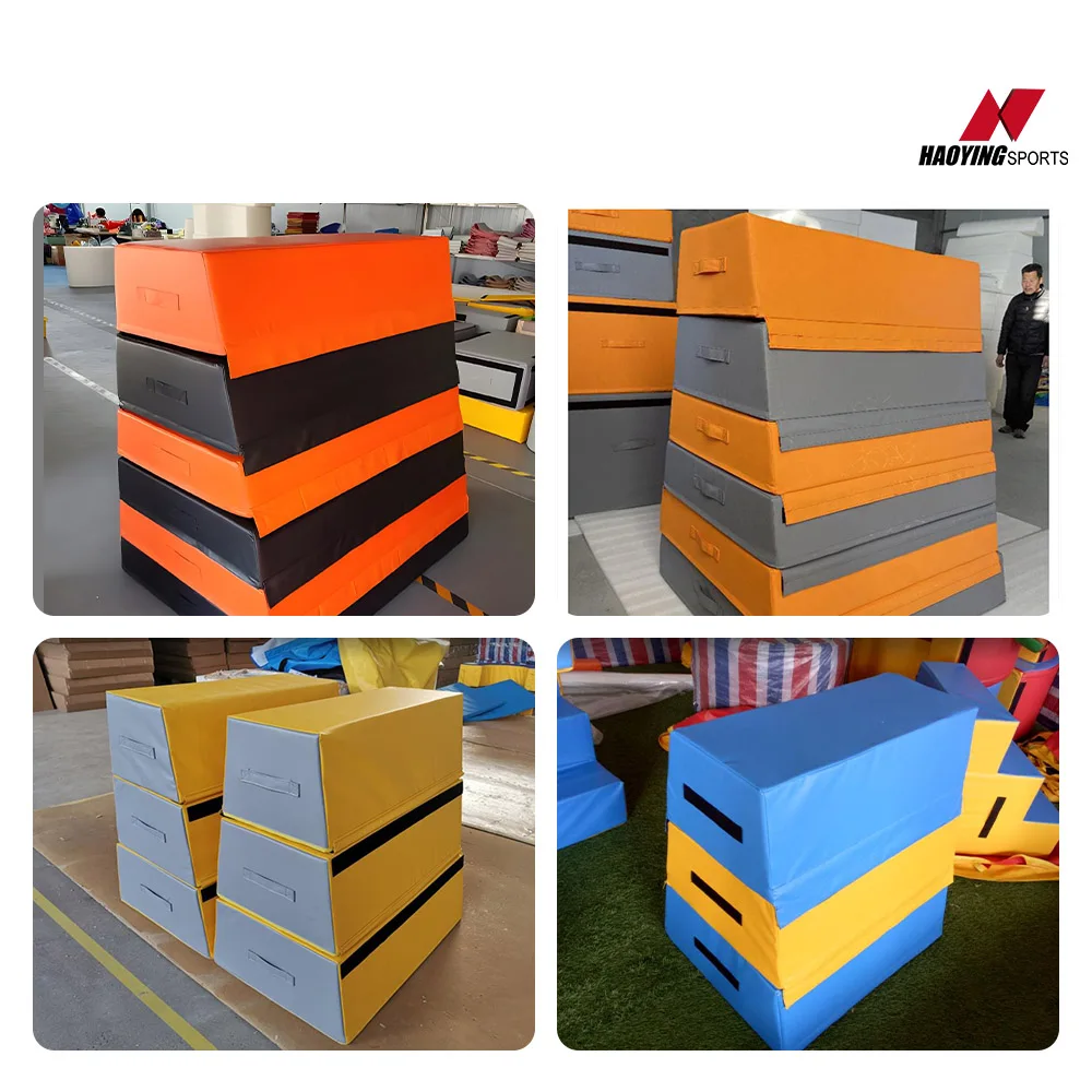 Best Seller PVC Trapezoid Gymnastics Plyo Boxes Soft Equipment Popular Among Coaches