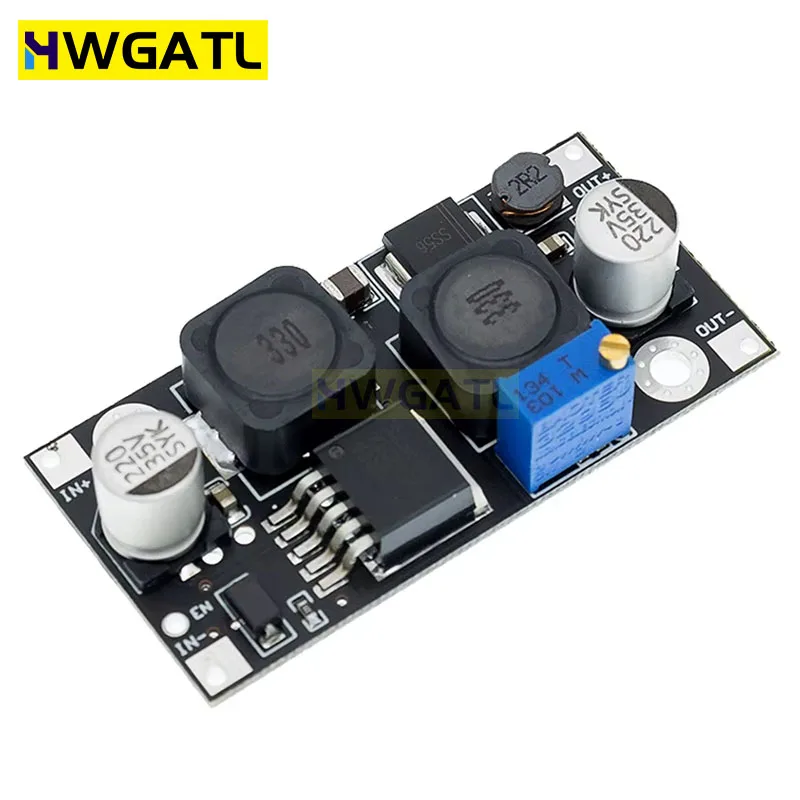 HWGATL XL6019 (XL6009 upgrade) Automatic step-up step-down Dc-Dc Adjustable Converter Power Supply Module 20W 5-32V to 1.3-35V