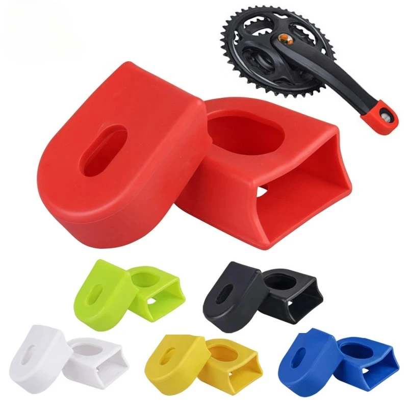 AliExpress NONE 2pcs Silicone Bicycle Crank Arm Protector Cover Mountain Road Bike Universal Crankset Protective Caps MTB Cycling Accessories