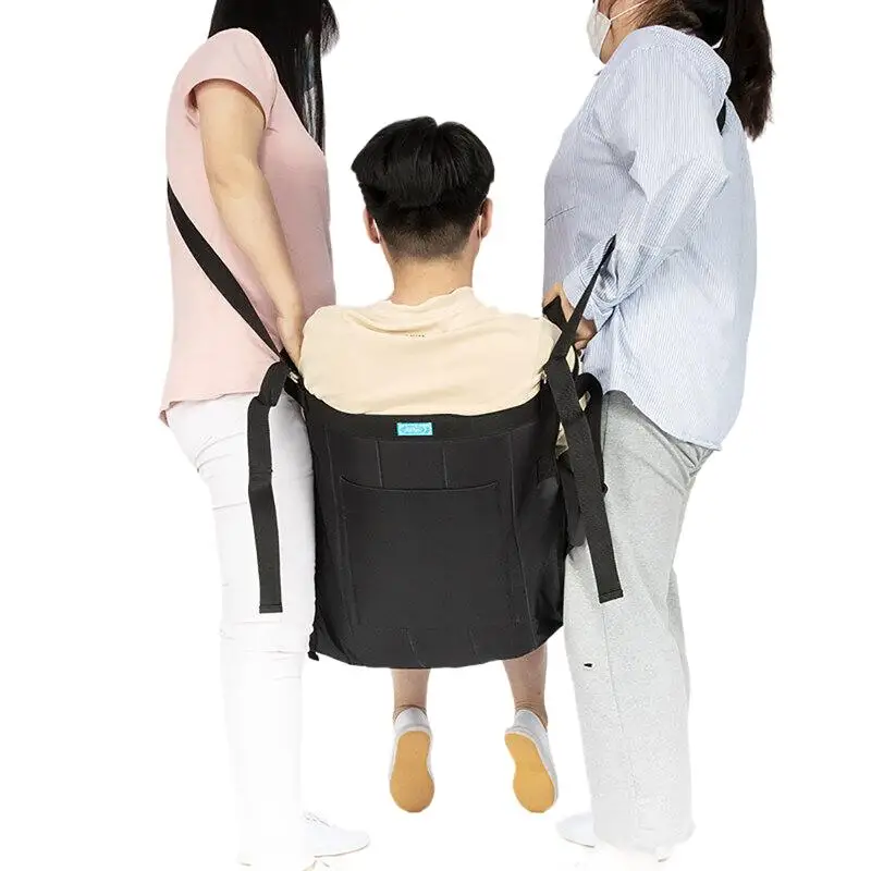 

Patient Mobility Transfer Belt for Elderly Disabled Soft Seat Pad Easy to Carry 6 Handles for Safe Lifting Support