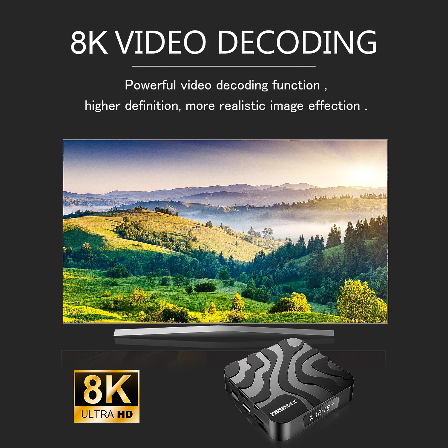 TV Box T95 Max Ultra HD 8k Allwinner H618 Quad-core Dual Wifi 2.4G&5G 3D Android 12 Media Player Smart Set-top Boxes