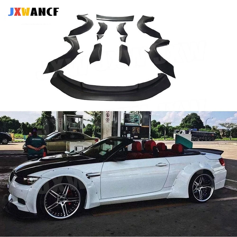 

JXWANCF For BMW 3 Series E92 M3 2007-2012 Carbon Fiber Raer Bumper Lip And Side Wheel Eyebrows Exterior Decoration Trims