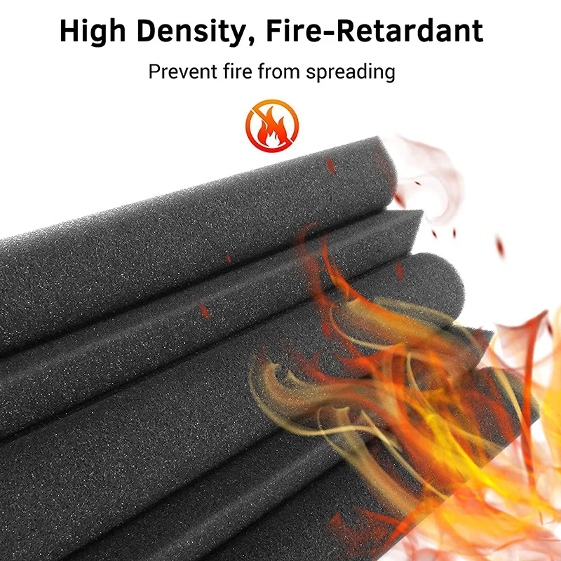 4 шт., акустические панели из пены, шумоизоляция высокой плотности, огнестойкая басовая ловушка, пена для домашнего кинотеатра, 18x18x30 см