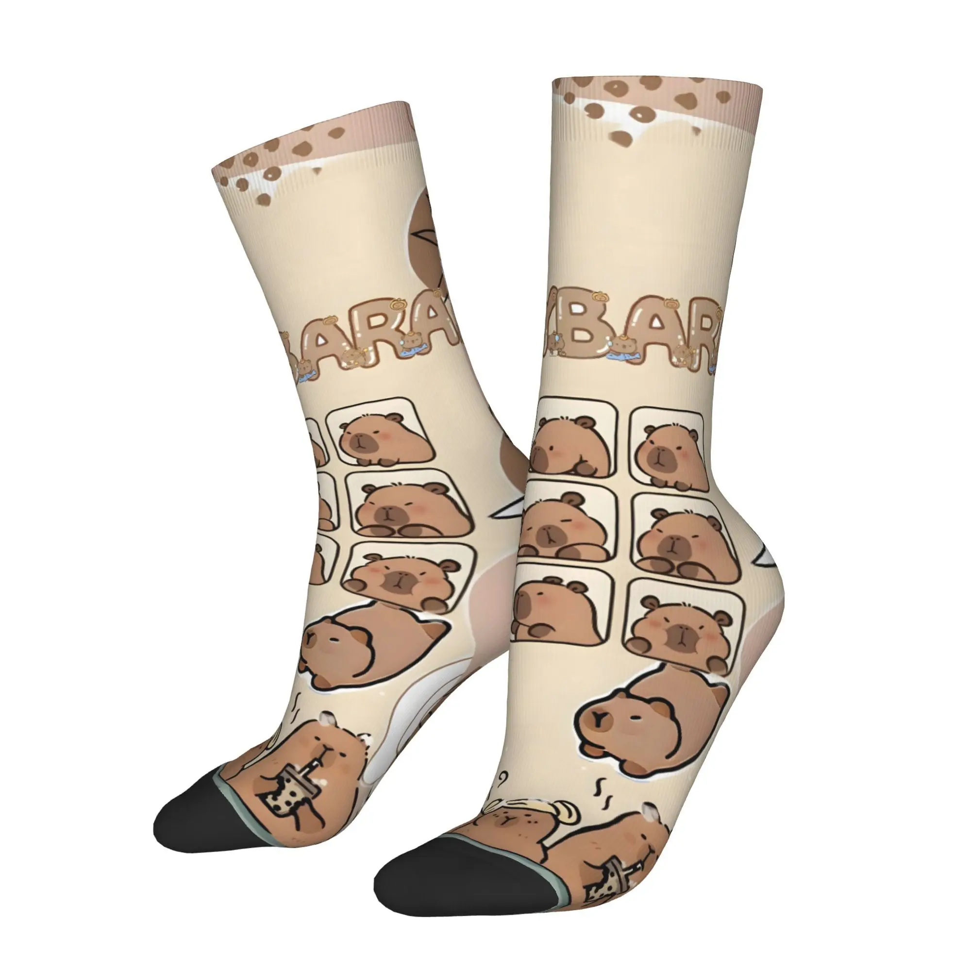 

Funny Sock for Men Capybara Hip Hop Harajuku Happy Quality Pattern Printed Crew Sock Novelty Gift