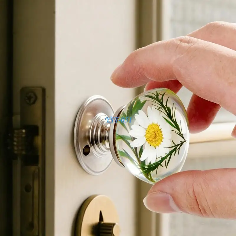 

E15A Cabinet Handle Wardrobe Pulls Crystal Ball Door Knob Furniture Hardware