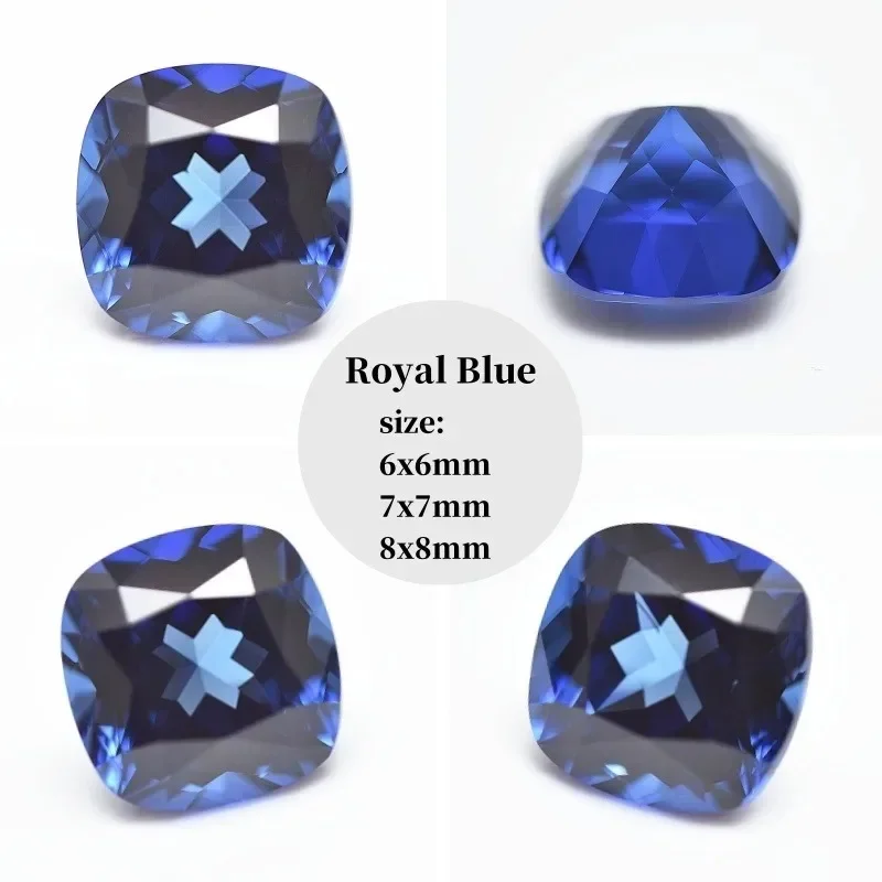 ATop Lab Grown Sapphire Cushion Shape for DIY Jewelry Making The Main Materials of Rings and Necklaces Selectable   Certificat