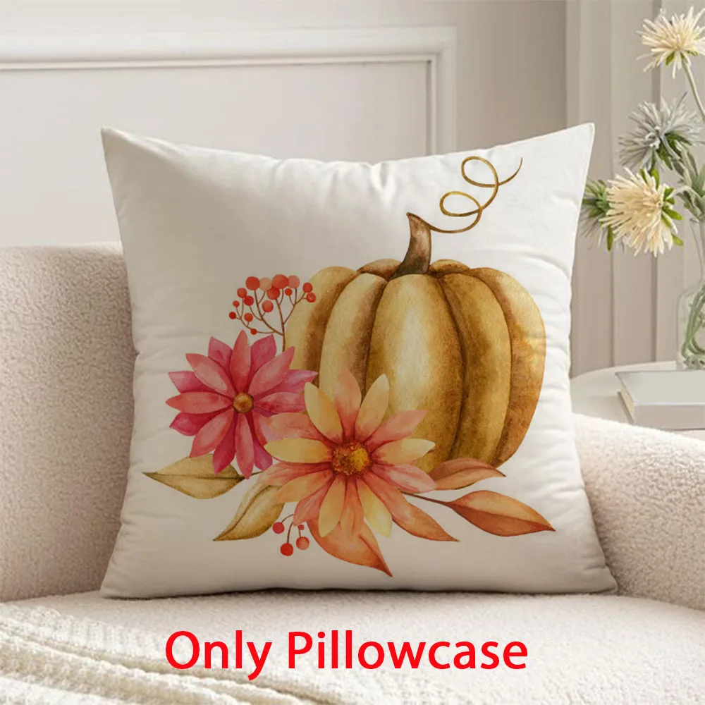 

Harvest Festival Pillow cover decorative 45x45 cushions cover for Autumn Thanksgiving Day decor Pumpkin pattern pillowcase