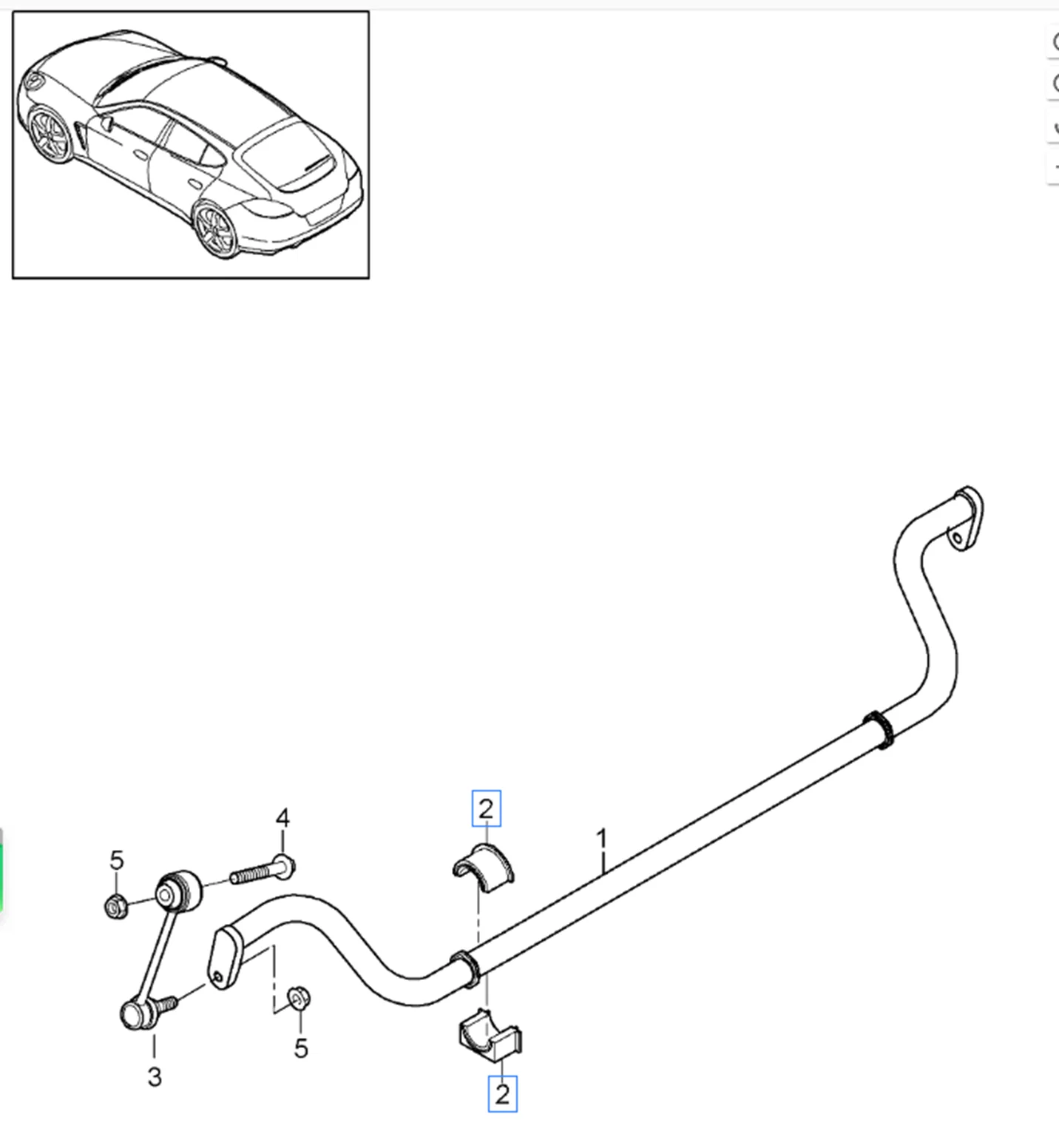 OE 97034379400   Manga de goma de barra estabilizadora delantera, piezas automotrices de alta calidad para Porsche 970 PANAMERA 2014-16