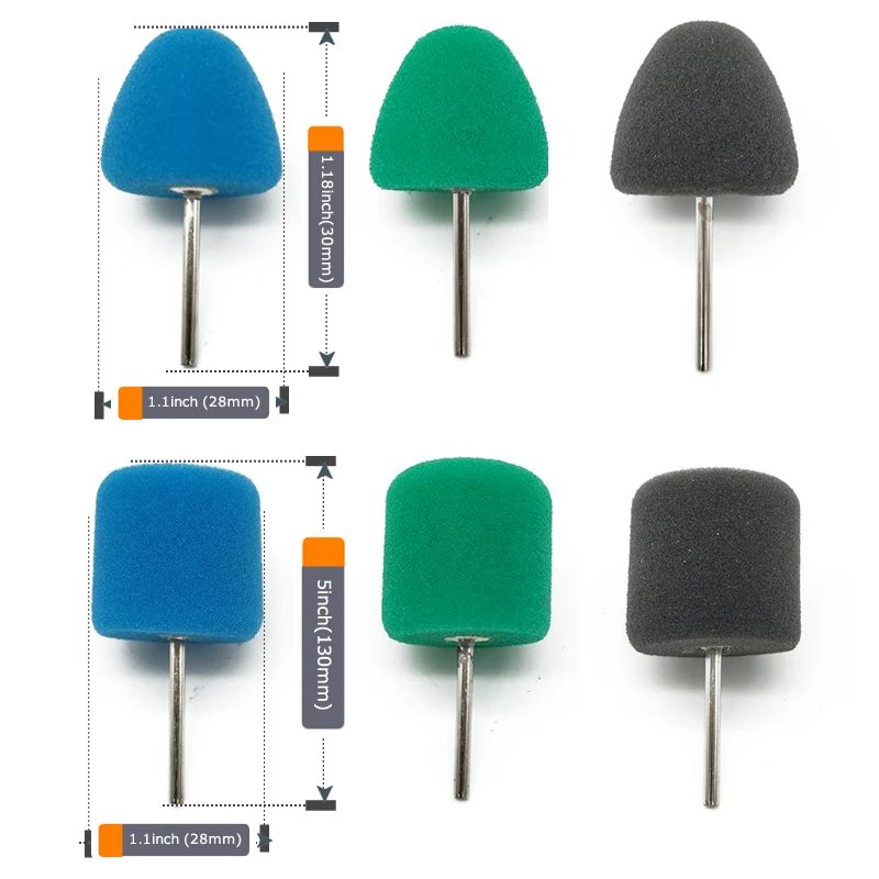 Sharkfox Car Hub Polishing Sponge Grinding Head Metal Plastic Grinding Spherical Conical Sponge Polishing Sponge Wheel