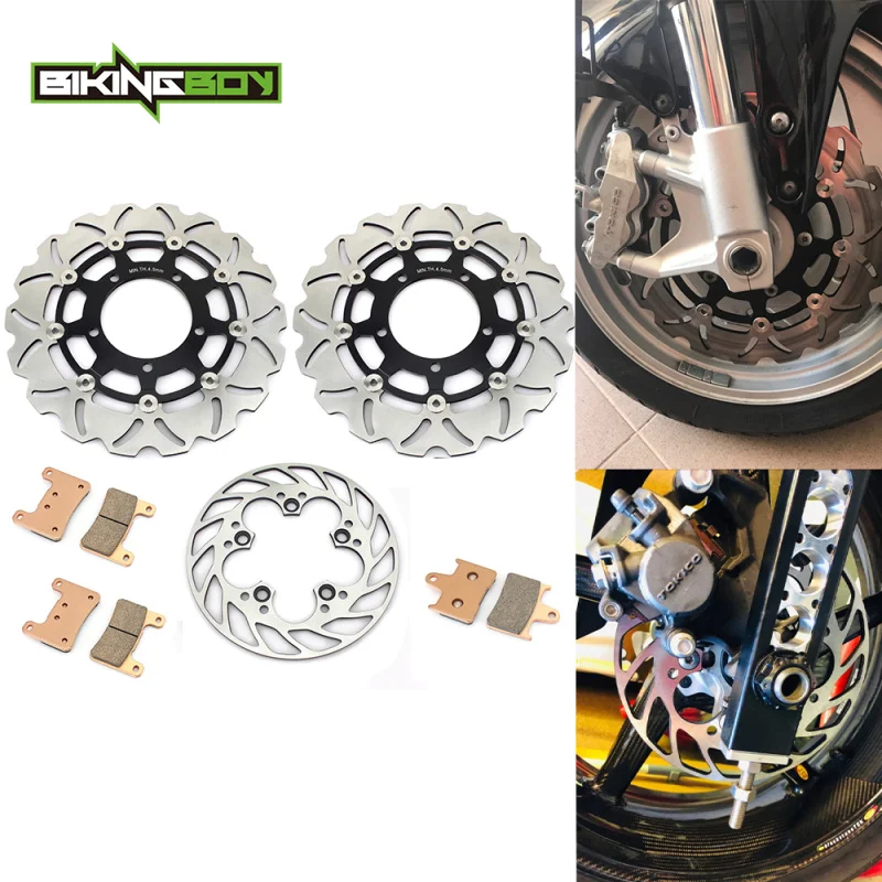 BIKINGBOY For Suzuki GSXR GSX-R 1000 01 02 03 04 05 06 07 08 Front Rear Brake Discs Disks Rotors + Pads K1 K2 K3 K4 K5 K6 K7 K8