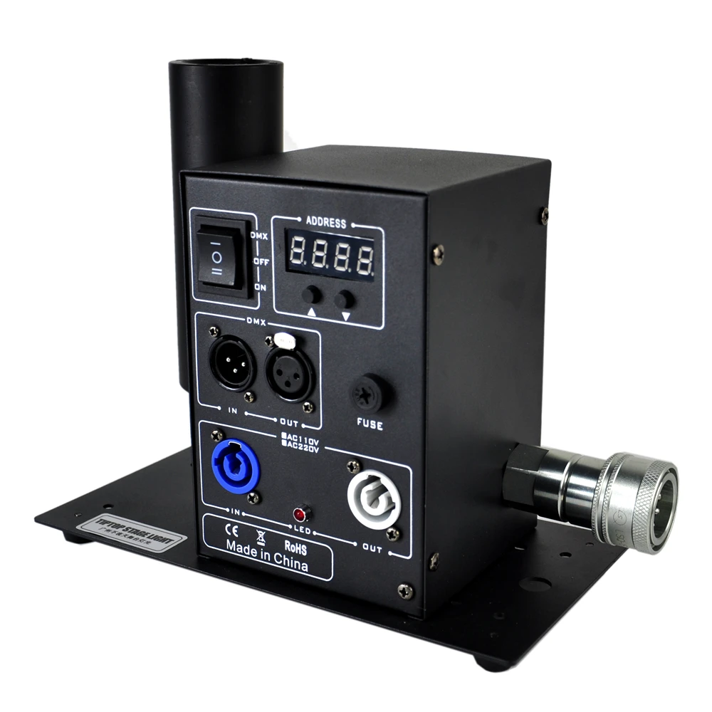 TIPTOP Stage Light Remote 200W Single Pipe Co2 Jet Machine Power DMX IN OUT Lockable Aviation Power Plug LCD Display TP-T25