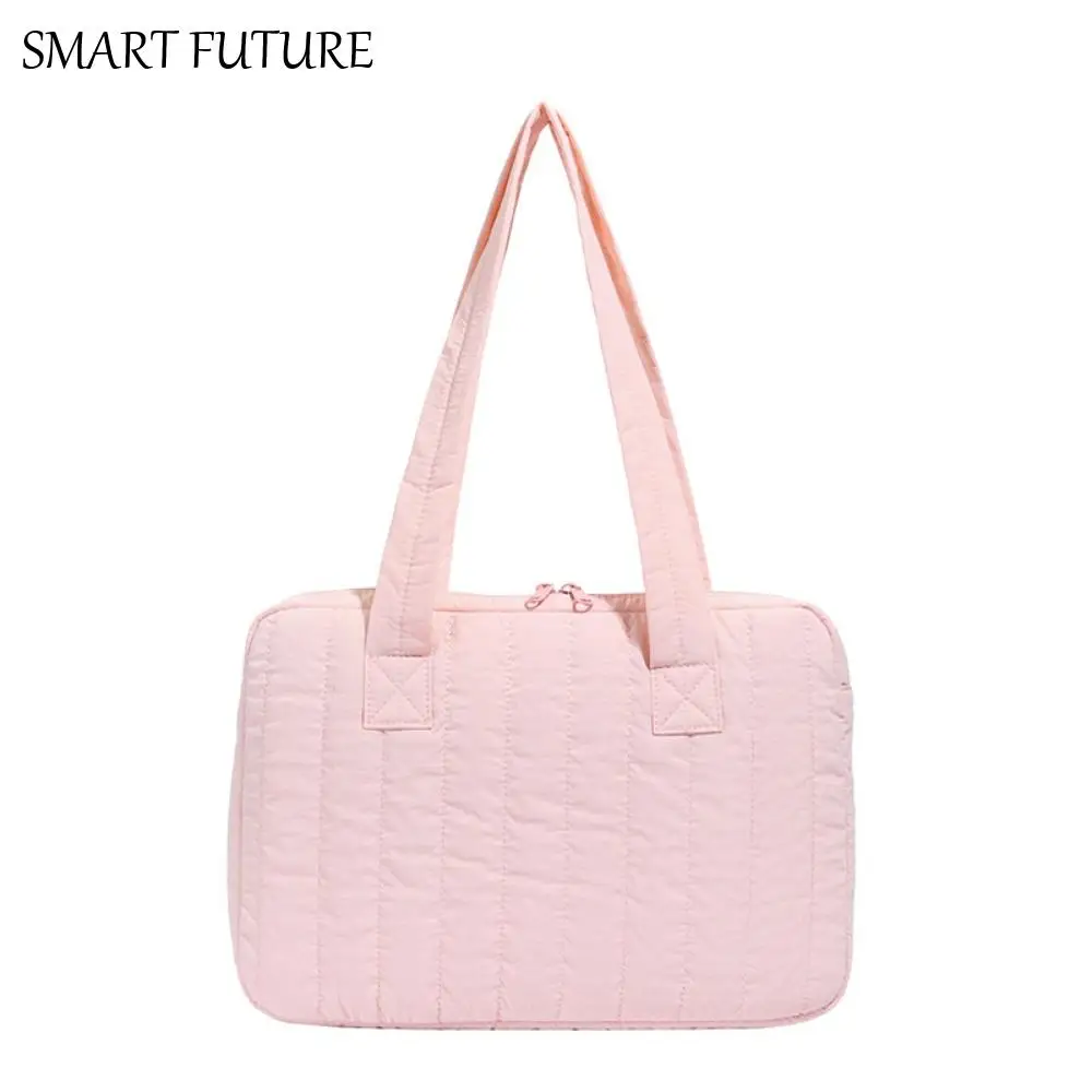 

Multi-purpose Laptop Shoulder Bag Large Capacity Solid Color Laptop Handbag Shockproof Zipper Closure Laptop Protective Bag