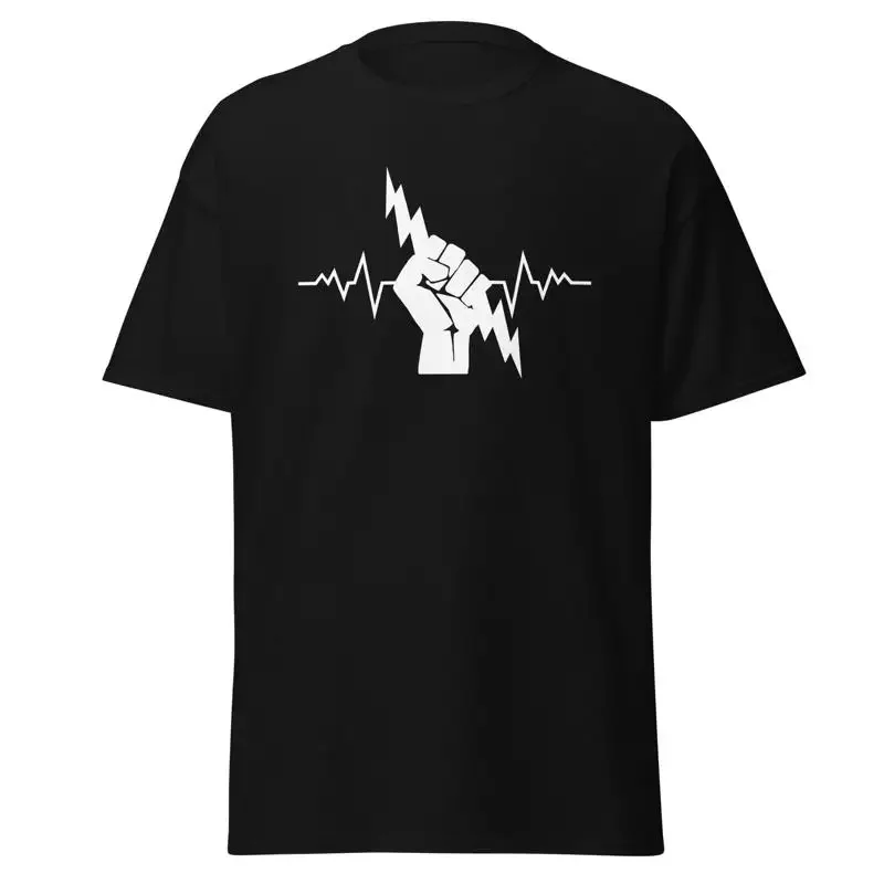 T-shirt pour homme, motif poing d'électricien, pour les électriciens et les techniciens de ligne.