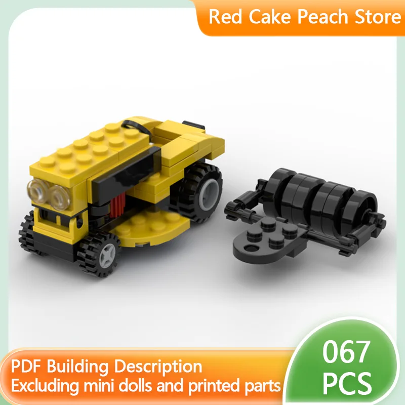 

Модель городской автомобиль MOC, строительные кирпичи, садовый трактор с роликом, модульная технология, детские праздничные подарки, сборка игрушек, костюм