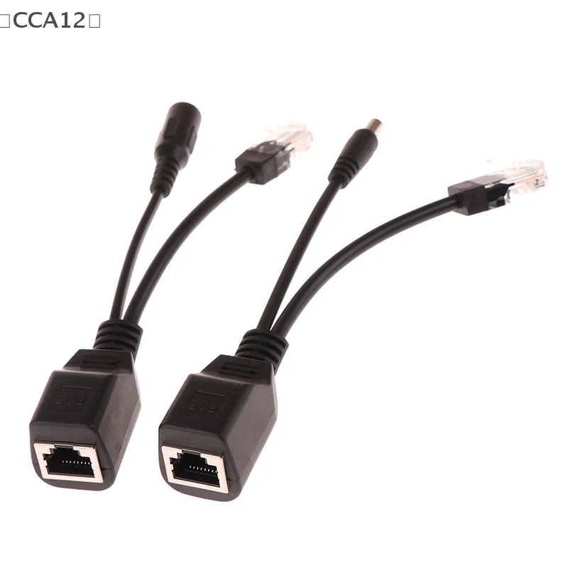 1 Pair Passive Power Over Ethernet Adapter Cable POE Cable POE Splitter RJ45 Injector Power Supply Module 12v