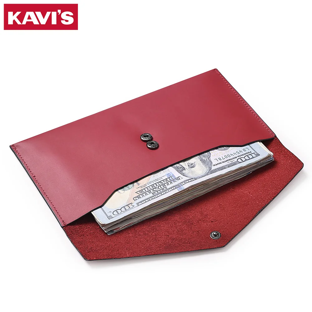 Portefeuille en cuir véritable pour femmes, pince à billets réutilisable, enveloppe de carte bancaire, sac de rangement d'argent, portefeuille en cuir Portable pour hommes